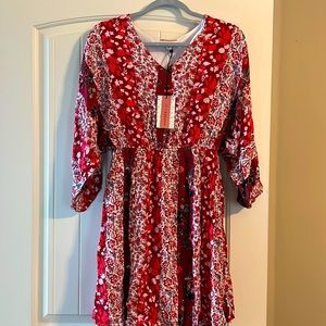 NWT Mixed Print Floral Dress